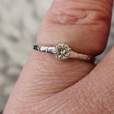 0.20ct. Round Brilliant Cut Diamond Solitaire Engagement Ring 14k White Gold, Size 5.5