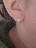 0.90 CTW Diamond Hoop Earrings 18k Yellow Gold