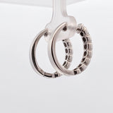 0.50 CTW Diamond Hoop Earrings 14k White Gold