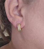 0.81 CTW Diamond Hoop Earrings 14k Yellow Gold