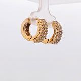 0.81 CTW Diamond Hoop Earrings 14k Yellow Gold