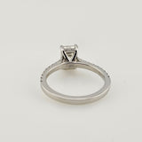 1.71 CTW Emerald Cut Diamond Engagement Ring Platinum, Size 7
