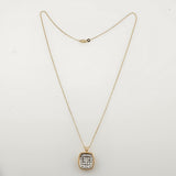 1.15 CTW Diamond Cluster Necklace 14k Yellow Gold