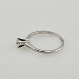 0.32ct. Round Brilliant Cut Diamond Solitaire Engagement Ring 18k White Gold, Size 6.75