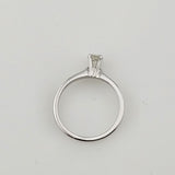 0.32ct. Round Brilliant Cut Diamond Solitaire Engagement Ring 18k White Gold, Size 6.75