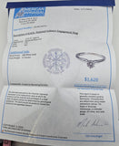 0.32ct. Round Brilliant Cut Diamond Solitaire Engagement Ring 18k White Gold, Size 6.75