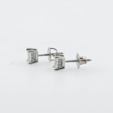 0.73 CTW Emerald Cut Diamond Stud Earrings Platinum