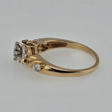 1.11 CTW Marquise Diamond Engagement Ring 14k Gold, Size 6.5