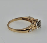 1.11 CTW Marquise Diamond Engagement Ring 14k Gold, Size 6.5