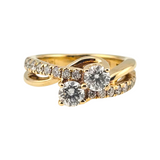 1.02 CTW Diamond Engagement Ring 14K Yellow Gold, Size 4.25