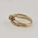 1.02 CTW Diamond Engagement Ring 14K Yellow Gold, Size 4.25