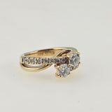 1.02 CTW Diamond Engagement Ring 14K Yellow Gold, Size 4.25