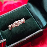 1.36 CTW 3 Stone Diamond Engagement Ring 14k White Gold