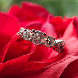 1.36 CTW 3 Stone Diamond Engagement Ring 14k White Gold
