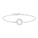 Silver Interlinked Circles Pavé Bracelet