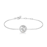 Sterling Silver Cubic Zirconia Shiny Sun Stars Bracelet