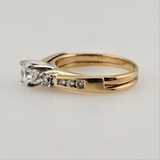 0.67 CTW Diamond Engagement Ring 14k Yellow Gold, Size 5.75
