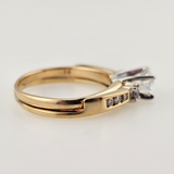 0.67 CTW Diamond Engagement Ring 14k Yellow Gold, Size 5.75