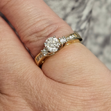 0.67 CTW Diamond Engagement Ring 14k Yellow Gold, Size 5.75
