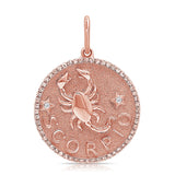 14k Gold & Diamond Zodiac Charm - Scorpio - 0.17ct