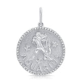 14k Gold & Diamond Zodiac Charm - Aquarius - 0.20ct