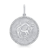 14k Gold & Diamond Zodiac Charm - Taurus - 0.21ct