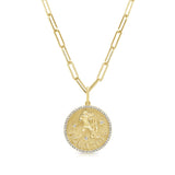 14k Gold & Diamond Zodiac Charm - Aquarius - 0.20ct