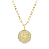 14k Gold & Diamond Zodiac Charm - Taurus - 0.21ct