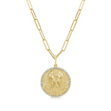 14k Gold & Diamond Zodiac Charm - Gemini - 0.19ct