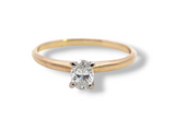 14kt yellow gold oval diamond solitaire engagement ring