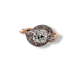 2.04 CTW Old Mine Cut Diamond Engagement Ring in 14k Yellow Gold-Size 10
