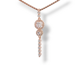 CZ rose gold vermeil drop necklace