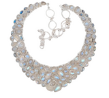 Sterling Silver Rainbow Moonstone Necklace