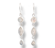 Sterling Silver Rainbow Moonstone Earrings