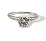18kt white gold solitaire engagement ring