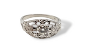 0.32CT. Diamond Solitaire Ring in 14k White Gold, Size 6.25