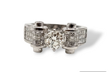 2.17 CTW Diamond Engagement Ring in 18k White Gold, Size 7