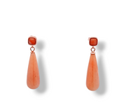 Sterling Silver Rose Gold Vermeil Agate Earrings