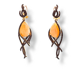 Sterling silver Agate statement earrings