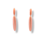 Sterling Silver Contemporary Matte Finished Elongated Drop Earrings