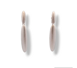 Brushed finish sterling silver drop earrings