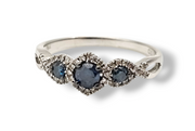 0.38CT. Caribbean Blue Diamond Ring in 14kt White Gold, Size 9.25