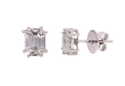0.72 CTW Diamond Stud Earrings in 14kt White Gold
