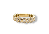 14kt yellow gold bezel set diamond band