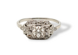 0.60 CTW Diamond Engagement Ring in Platinum, Size 8