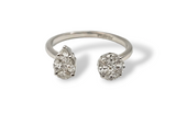 14kt white gold toi et moi diamond ring