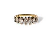 1.00 CTW Marquise Cut Diamond Ring in 14kt Yellow Gold, Size 6.25