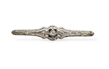 Sapphire and Diamond Brooch in 14kt White Gold