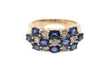 2.20 CTW Sapphire and Diamond Ring in 14kt Yellow Gold, Size 6