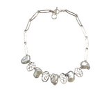 Sterling Silver Baroque Pearl Necklace